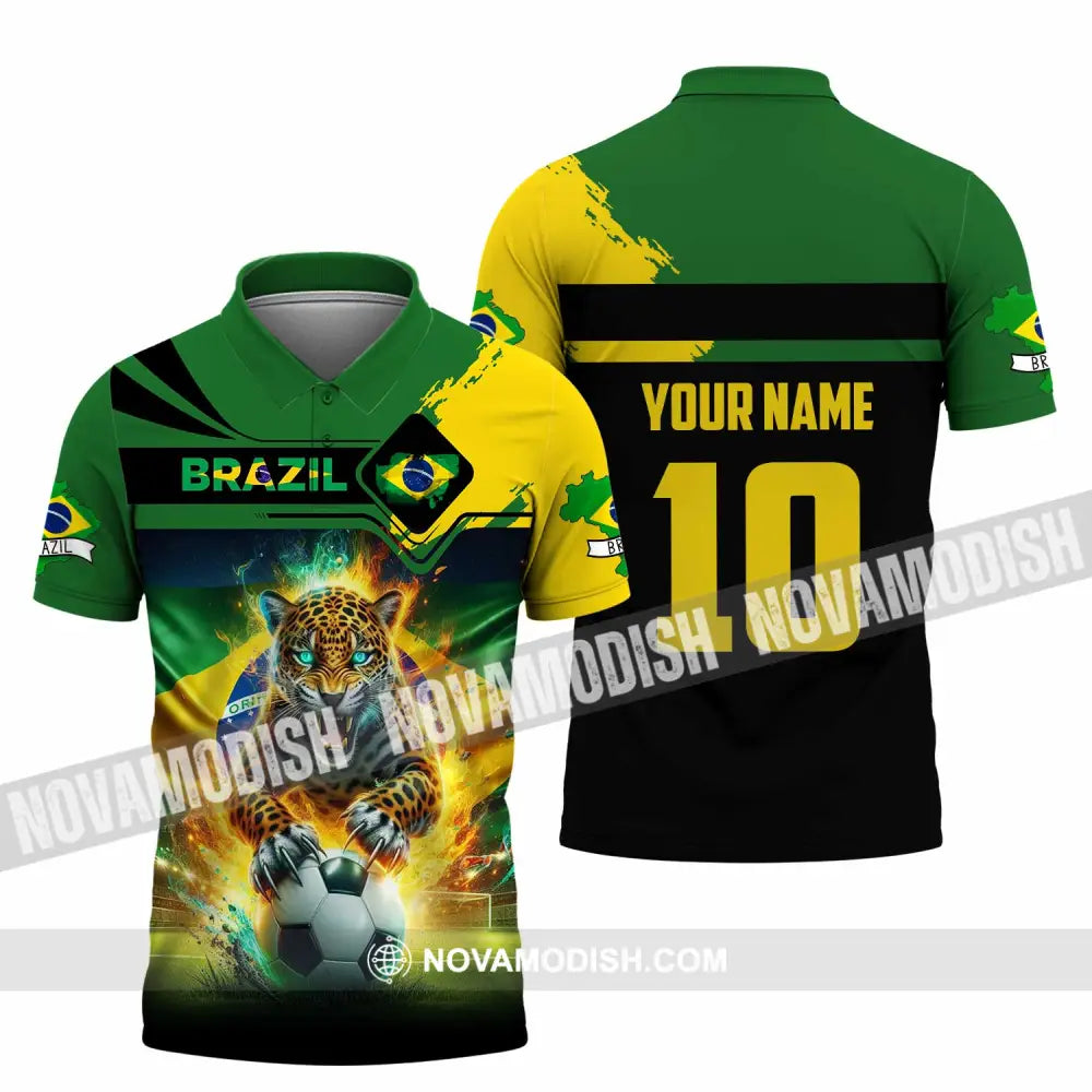 Unisex Shirt - Custom Brazil 3D Shirt Polo Shirt / S T-shirt