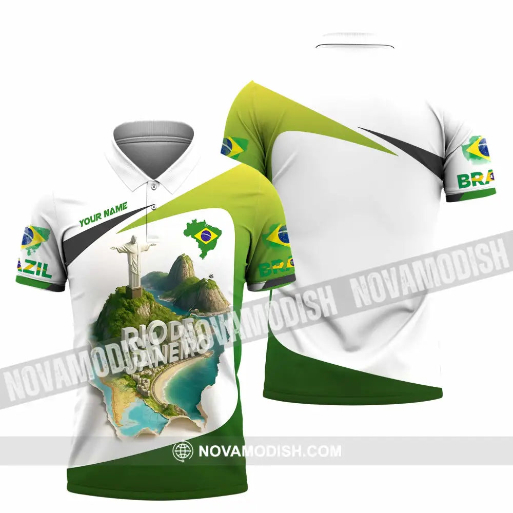 Unisex Shirt - Custom Brazil 3D Shirt Polo Shirt / S T-shirt