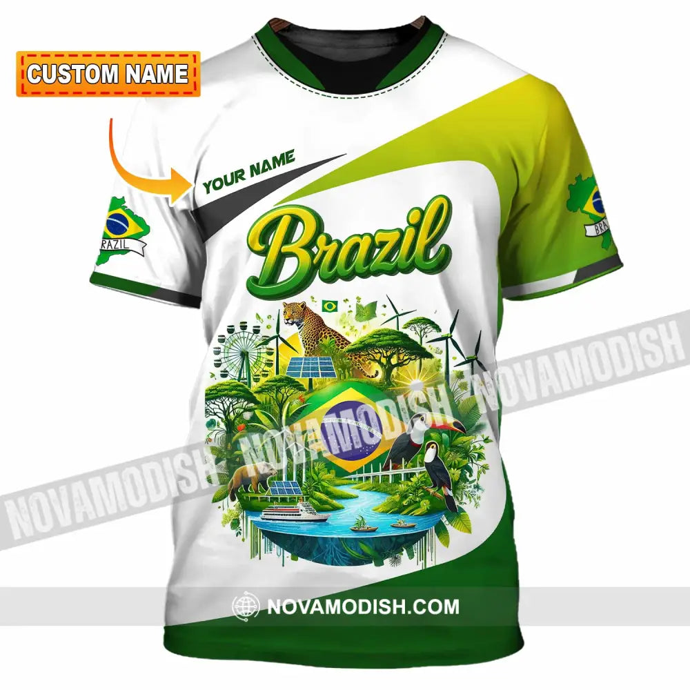 Unisex Shirt - Custom Brazil 3D Shirt T-shirt