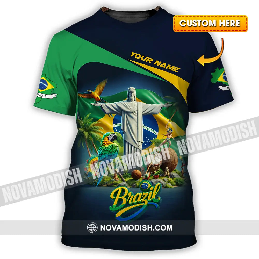 Unisex Shirt - Custom Brazil 3D Shirt T-shirt