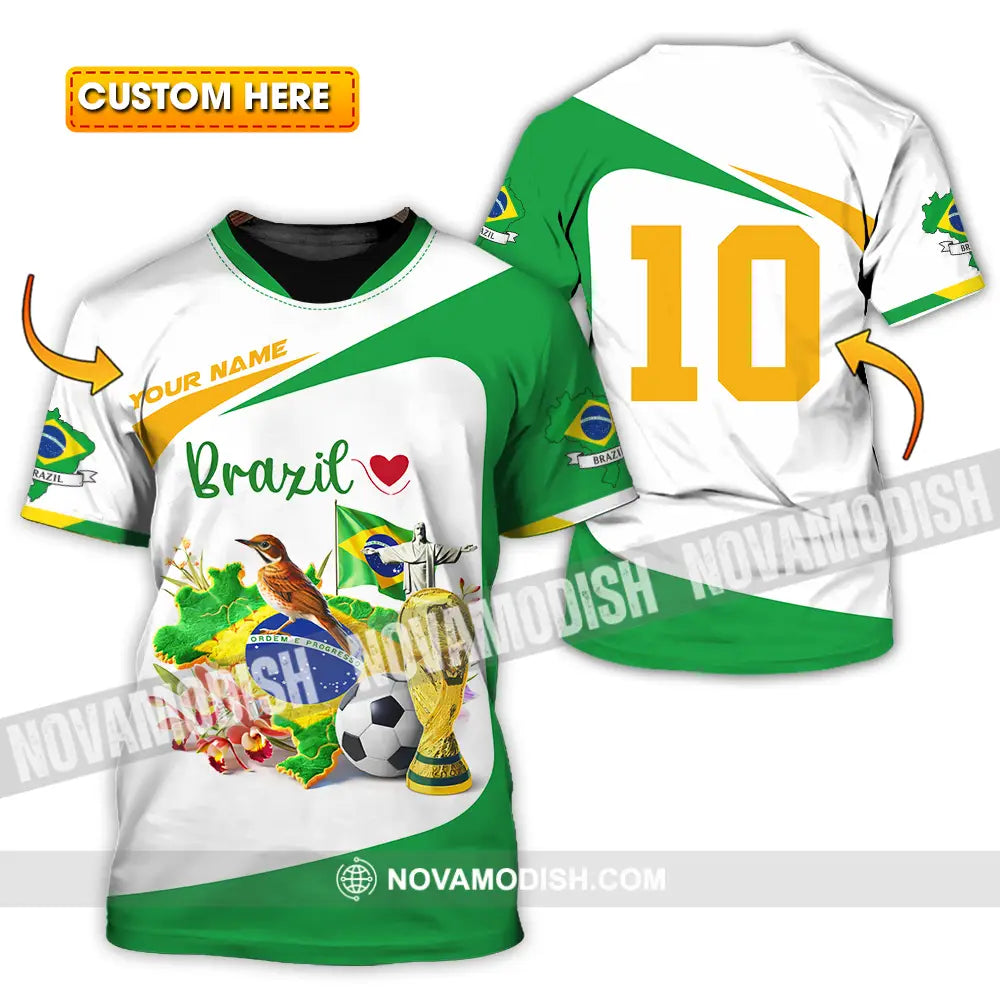 Unisex Shirt - Custom Brazil 3D Shirt T-shirt
