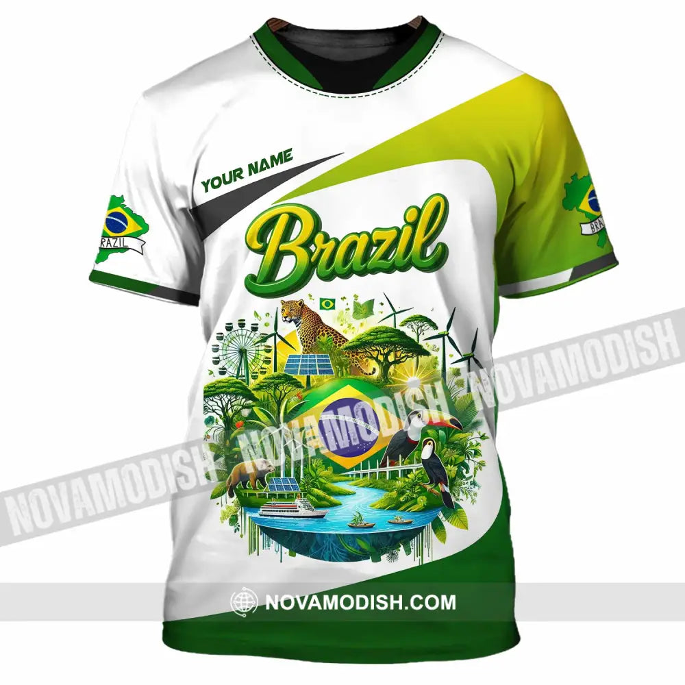 Unisex Shirt - Custom Brazil 3D Shirt T-Shirt / S T-shirt