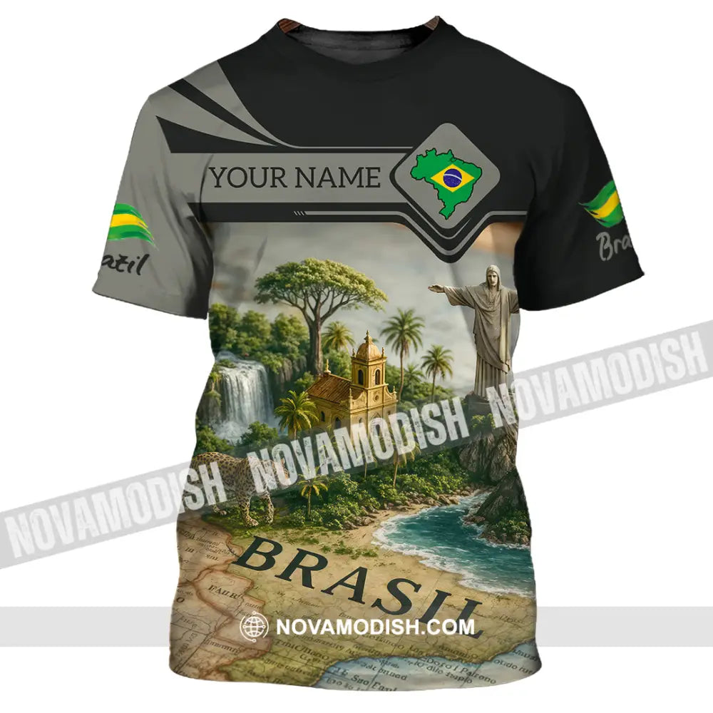 Unisex Shirt - Custom Brazil 3D Shirt T-Shirt / S T-shirt