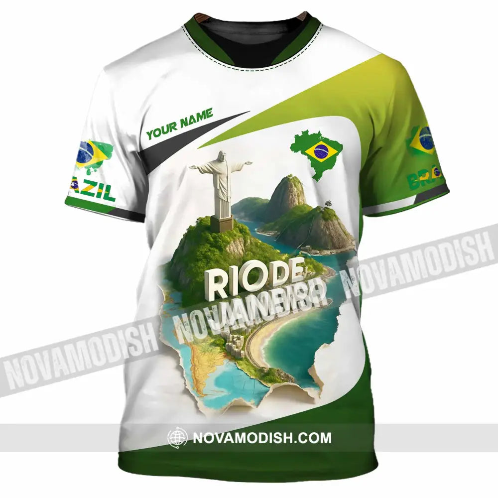 Unisex Shirt - Custom Brazil 3D Shirt T-Shirt / S T-shirt