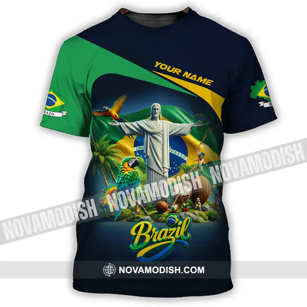 Unisex Shirt - Custom Brazil 3D Shirt T-Shirt / S T-shirt