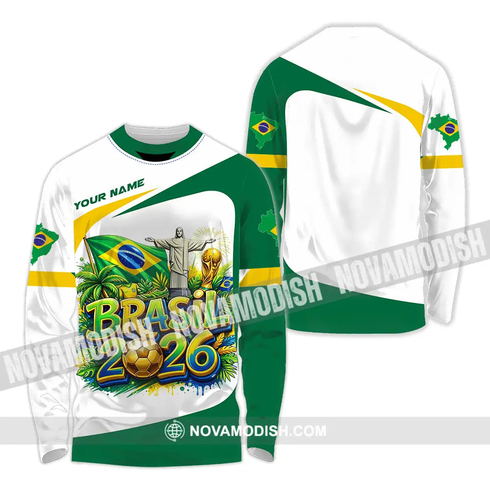 Unisex Shirt - Custom Brazil Fifa Club World Cup 2026 3D Shirt Long Sleeve Shirt / S T-shirt