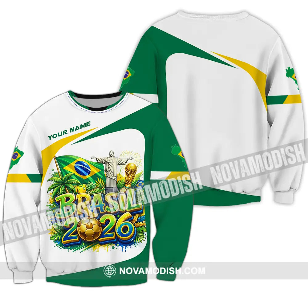 Unisex Shirt - Custom Brazil Fifa Club World Cup 2026 3D Shirt Long Sleeve / S T-shirt