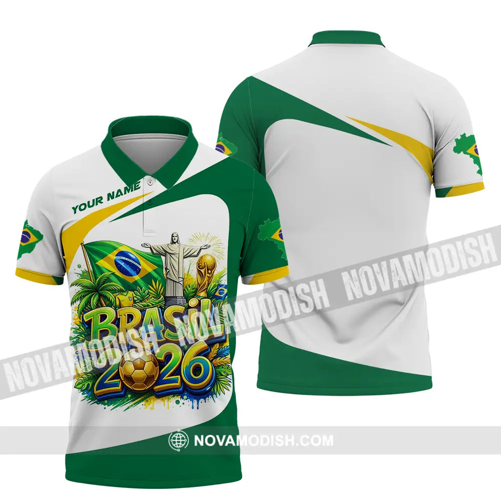 Unisex Shirt - Custom Brazil Fifa Club World Cup 2026 3D Shirt Polo Shirt / S T-shirt