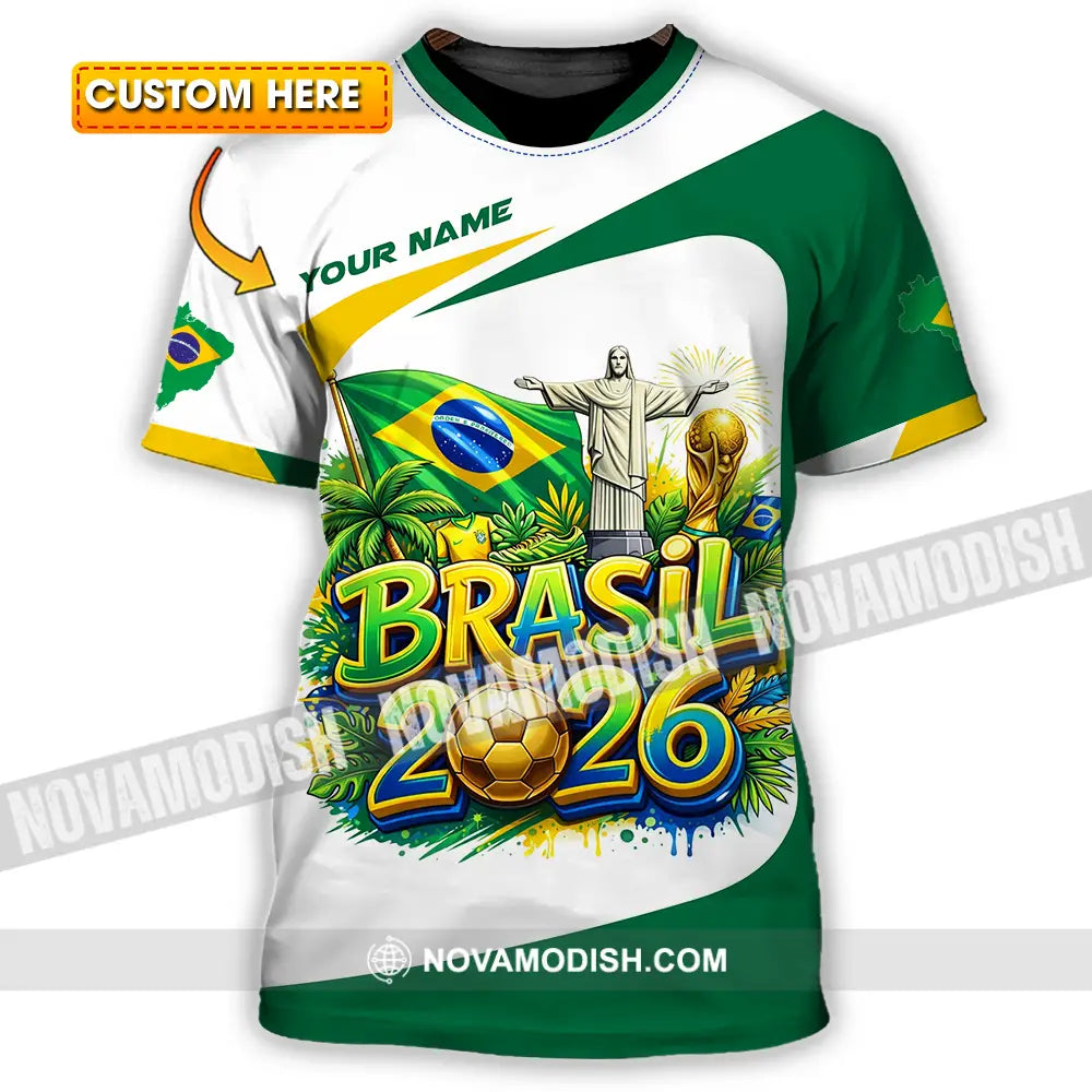 Unisex Shirt - Custom Brazil Fifa Club World Cup 2026 3D Shirt T-shirt
