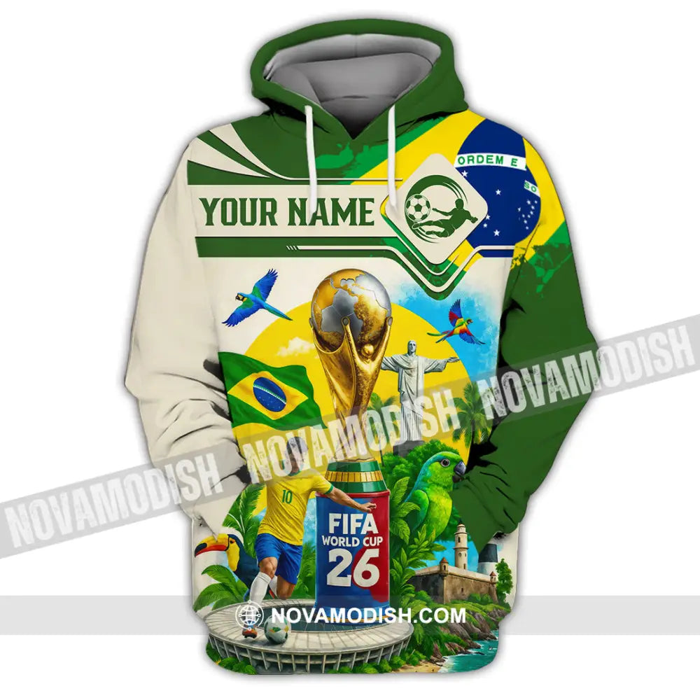 Unisex Shirt - Custom Brazil Fifa World Cup 2026 3D Shirt Hoodie / S T-shirt