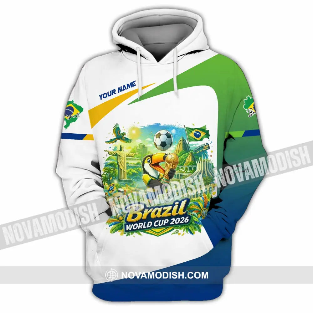Unisex Shirt - Custom Brazil Fifa World Cup 2026 3D Shirt Hoodie / S T-shirt