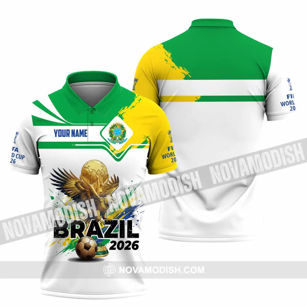 Unisex Shirt - Custom Brazil Fifa World Cup 2026 3D Shirt Polo Shirt / S T-shirt