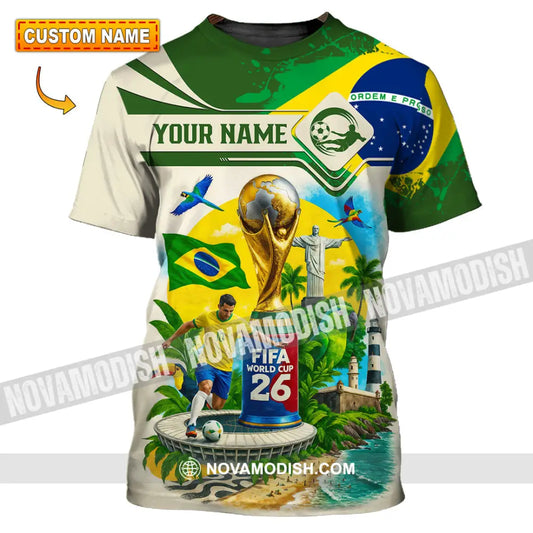 Unisex Shirt - Custom Brazil Fifa World Cup 2026 3D Shirt T-shirt