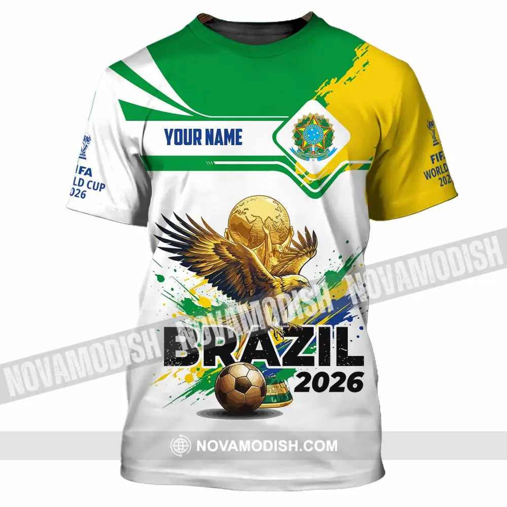 Unisex Shirt - Custom Brazil Fifa World Cup 2026 3D Shirt T-Shirt / S T-shirt