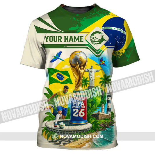 Unisex Shirt - Custom Brazil Fifa World Cup 2026 3D Shirt T-Shirt / S T-shirt