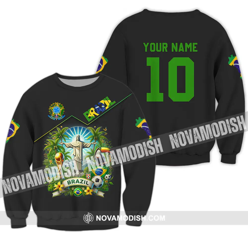 Unisex Shirt - Custom Brazil World Cup 2026 3D Shirt Long Sleeve / S T-shirt