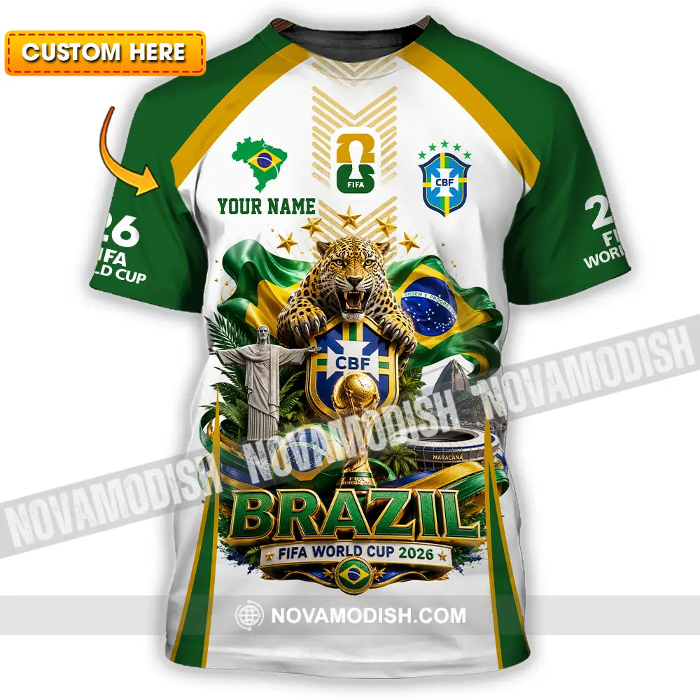 Unisex Shirt - Custom Brazil World Cup 2026 Shirt - T-shirt
