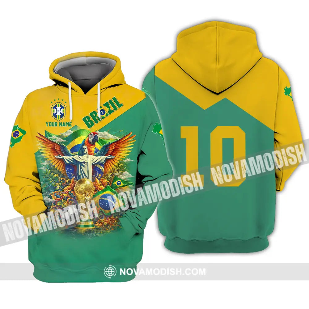 Unisex Shirt - Custom Brazil World Cup 3D Shirt Hoodie / S T-shirt