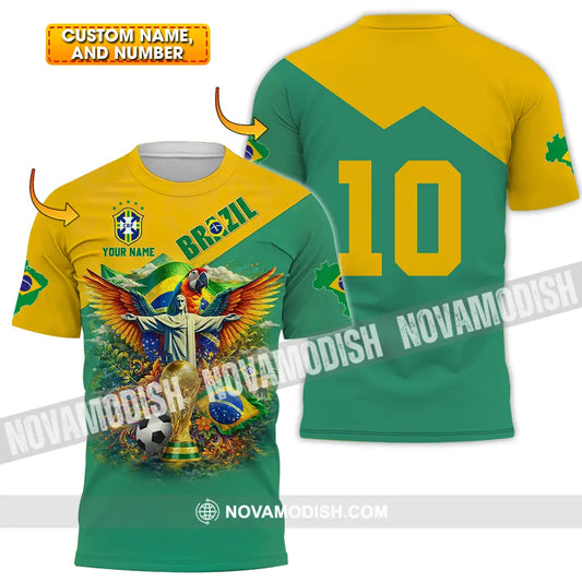 Unisex Shirt - Custom Brazil World Cup 3D Shirt T-shirt