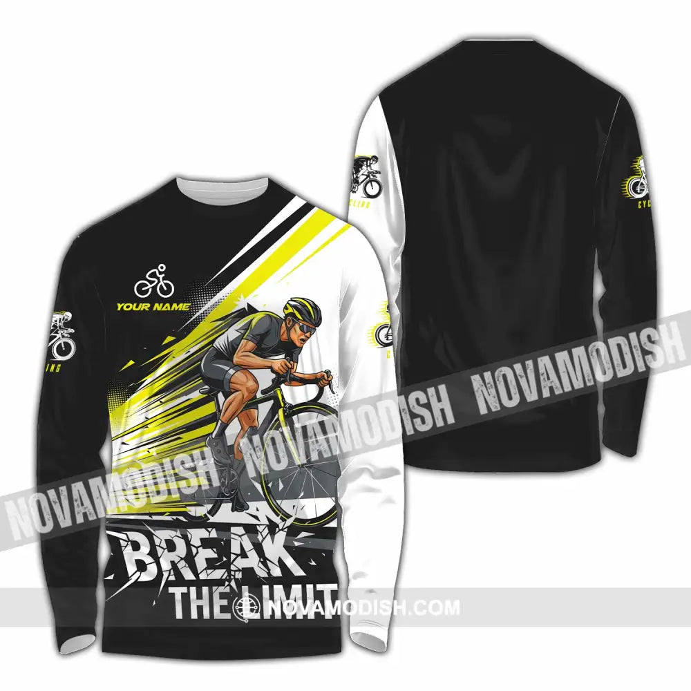Unisex Shirt - Custom Break The Limit Biker Shirt Long Sleeve Shirt / S T-shirt