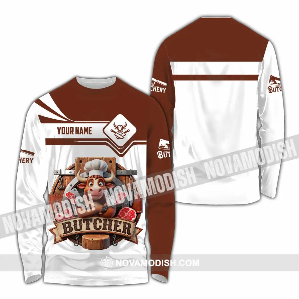 Unisex Shirt - Custom Butcher Shirt - Long Sleeve Shirt / S - T-shirt