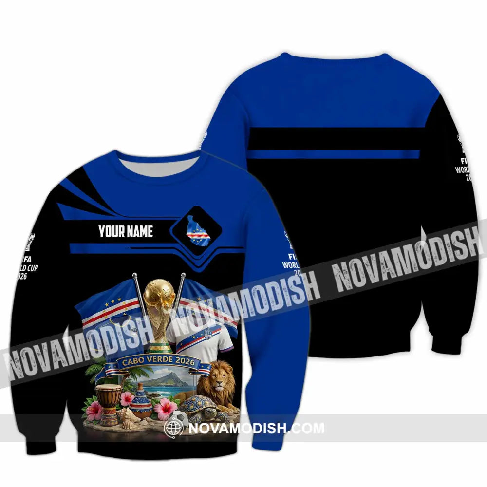 Unisex Shirt - Custom Cabo Verde World Cup 2026 3D Shirt - Long Sleeve / S - T-shirt