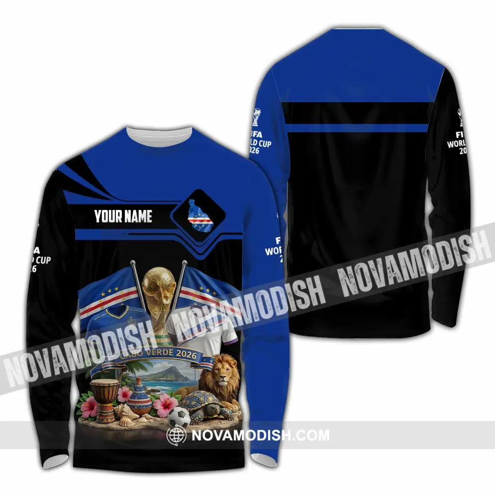 Unisex Shirt - Custom Cabo Verde World Cup 2026 3D Shirt - Long Sleeve Shirt / S - T-shirt