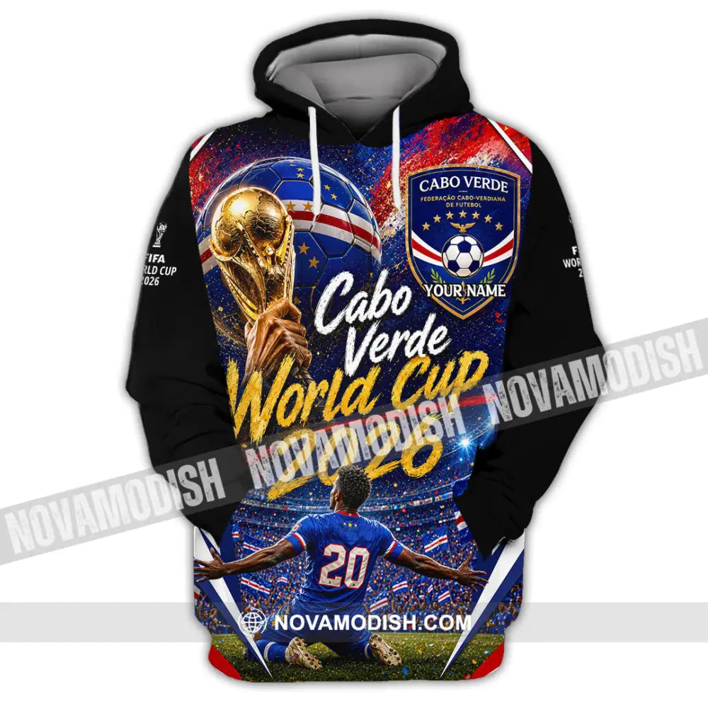 Unisex Shirt - Custom Cabo Verde World Cup 2026 Shirt - Hoodie / S - T-shirt