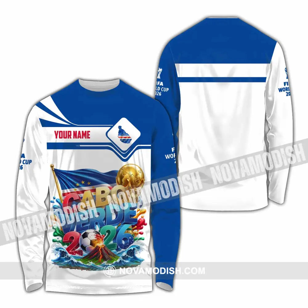 Unisex Shirt - Custom Cabo Verde World Cup 2026 Shirt - Long Sleeve Shirt / S - T-shirt