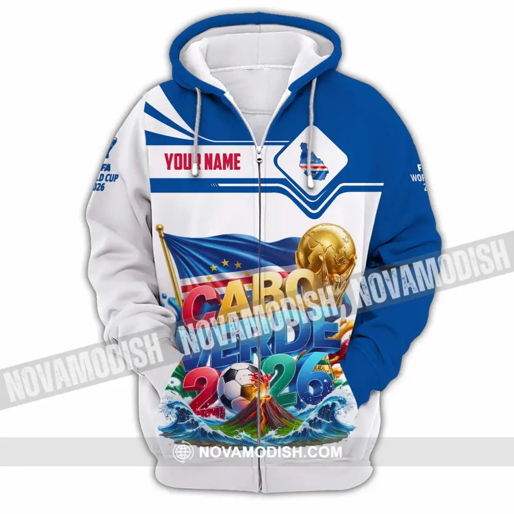 Unisex Shirt - Custom Cabo Verde World Cup 2026 Shirt - Zipper Hoodie / S - T-shirt
