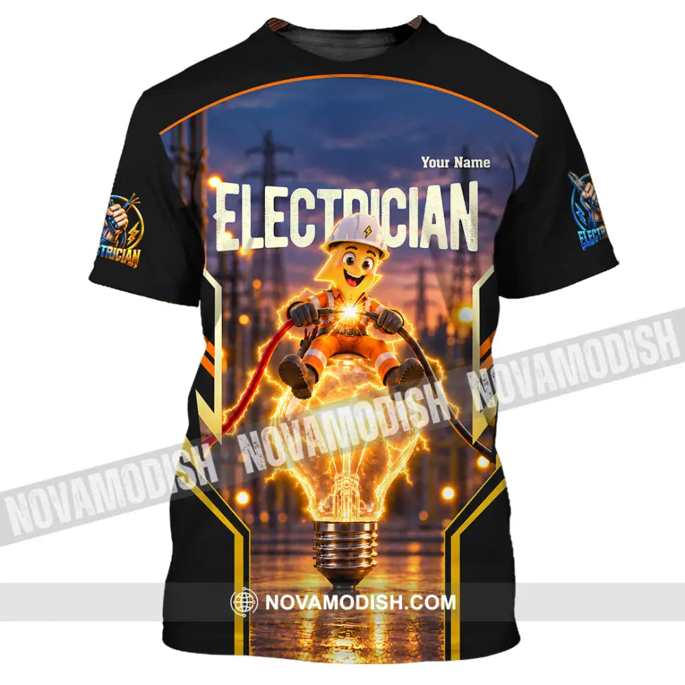 Unisex Shirt - Custom Call Me Electrician Shirt - T-Shirt / S - T-shirt