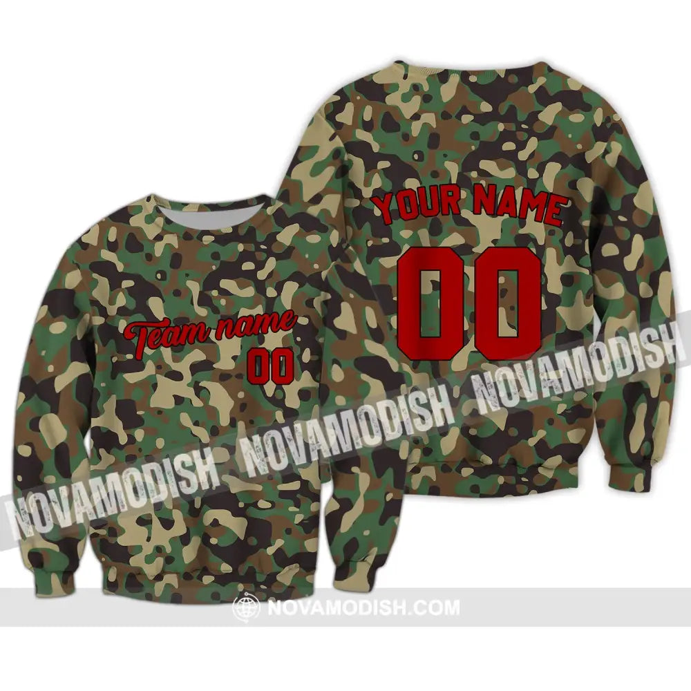 Unisex Shirt - Custom Camo T-Shirt - Personalized Camo Shirt - Camo Hoodie Sweater Polo Shirt Long Sleeve / S T-shirt