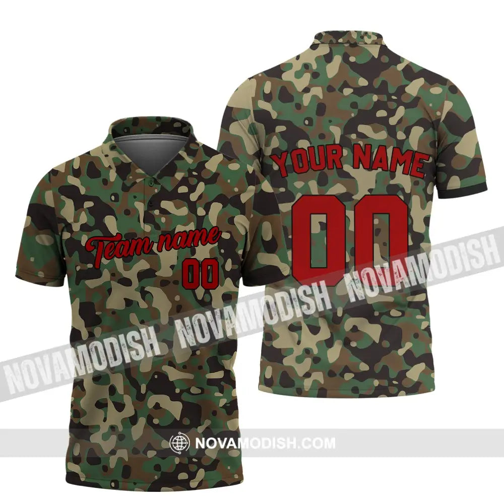 Unisex Shirt - Custom Camo T-Shirt - Personalized Camo Shirt - Camo Hoodie Sweater Polo Shirt Polo Shirt / S T-shirt