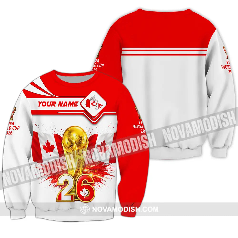 Unisex Shirt - Custom Canada World Cup 2026 3D Shirt Long Sleeve / S T-shirt