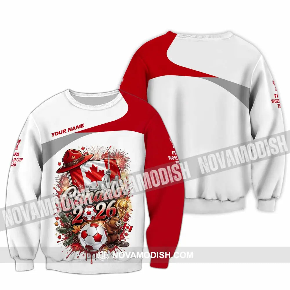 Unisex Shirt - Custom Canada World Cup 2026 3D Shirt - Long Sleeve / S - T-shirt