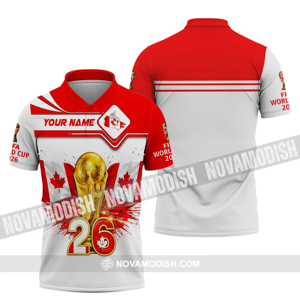 Unisex Shirt - Custom Canada World Cup 2026 3D Shirt Polo Shirt / S T-shirt