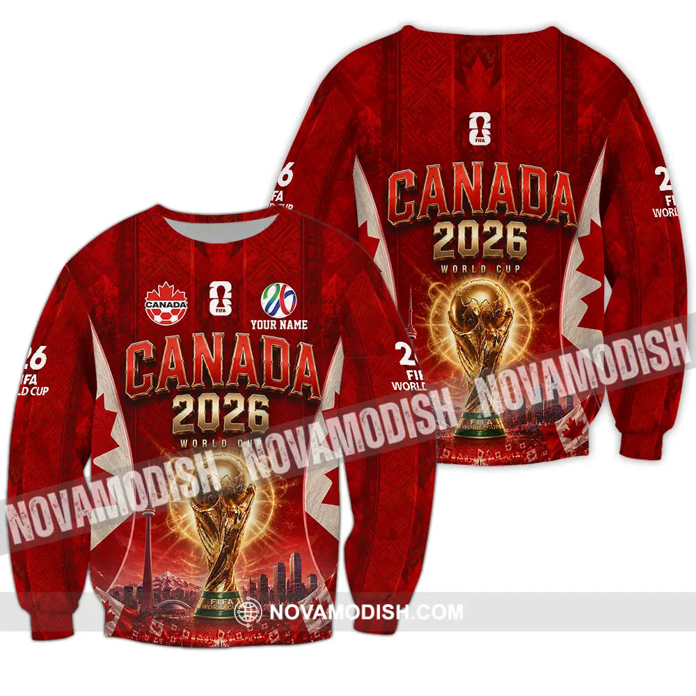 Unisex Shirt - Custom Canada World Cup 2026 Shirt - Long Sleeve / S - T-shirt