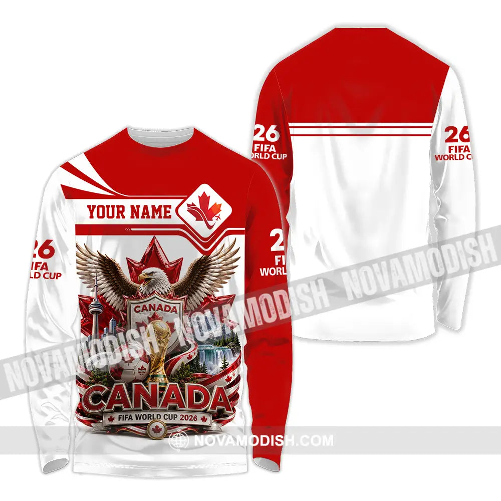 Unisex Shirt - Custom Canada World Cup 2026 Shirt - Long Sleeve Shirt / S - T-shirt
