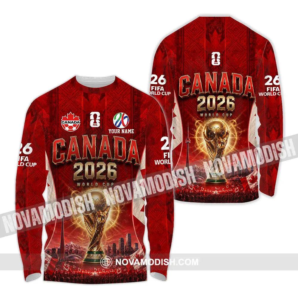 Unisex Shirt - Custom Canada World Cup 2026 Shirt - Long Sleeve Shirt / S - T-shirt