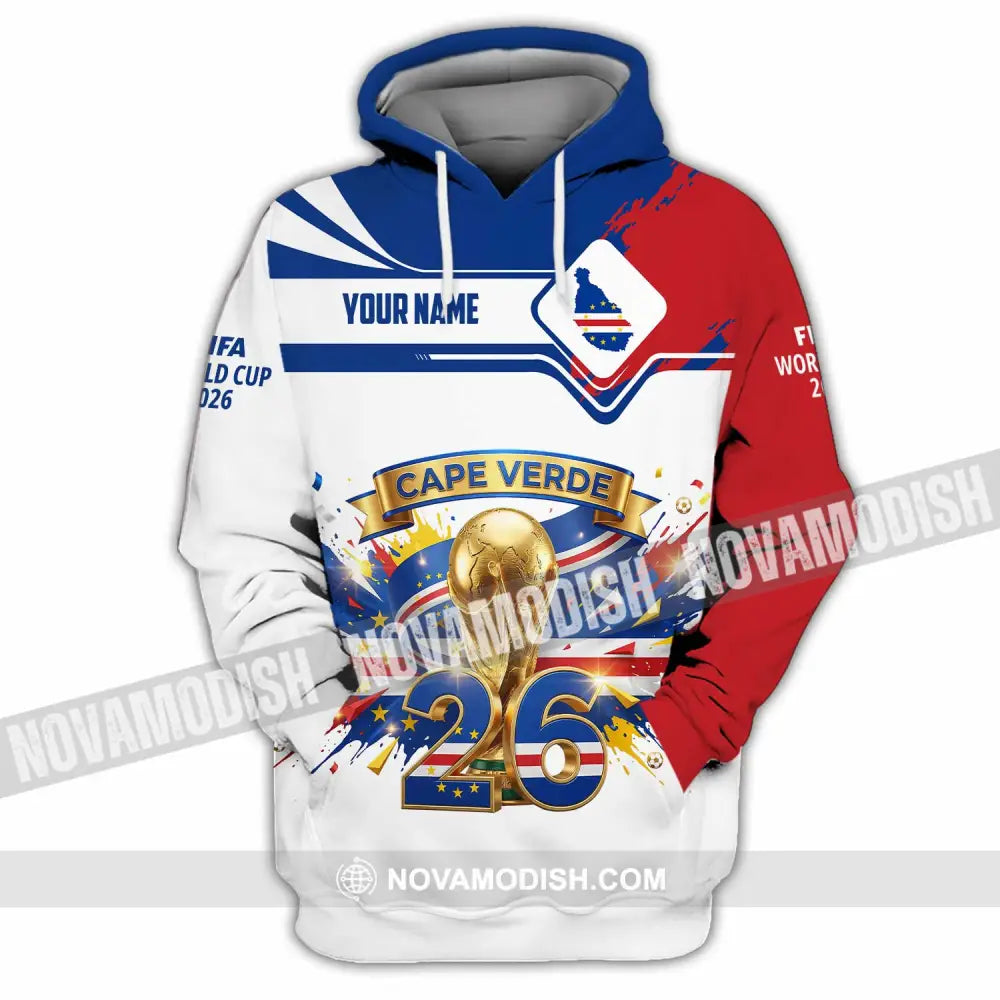 Unisex Shirt - Custom Cape Verde FIFA World Cup 2026 3D Shirt Hoodie / S T-shirt