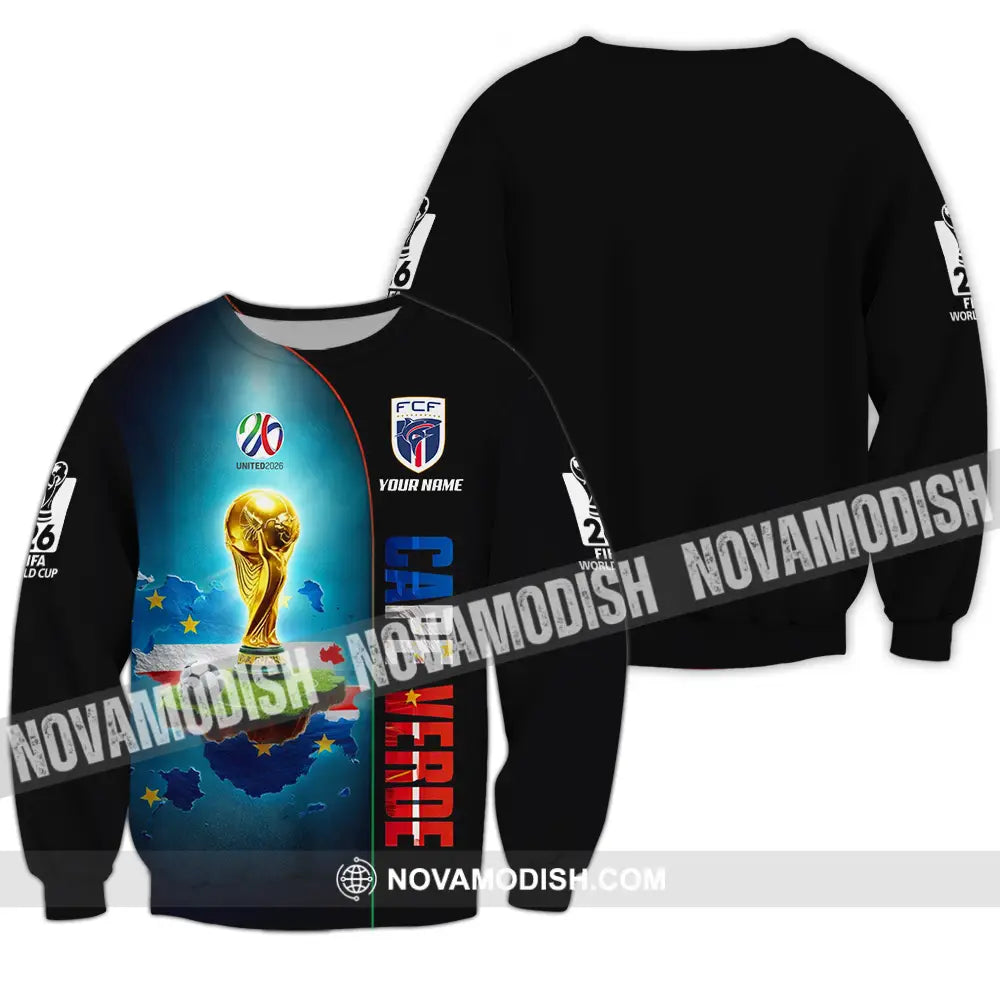 Unisex Shirt - Custom Cape Verde World Cup 2026 3D Shirt - Long Sleeve / S - T-shirt
