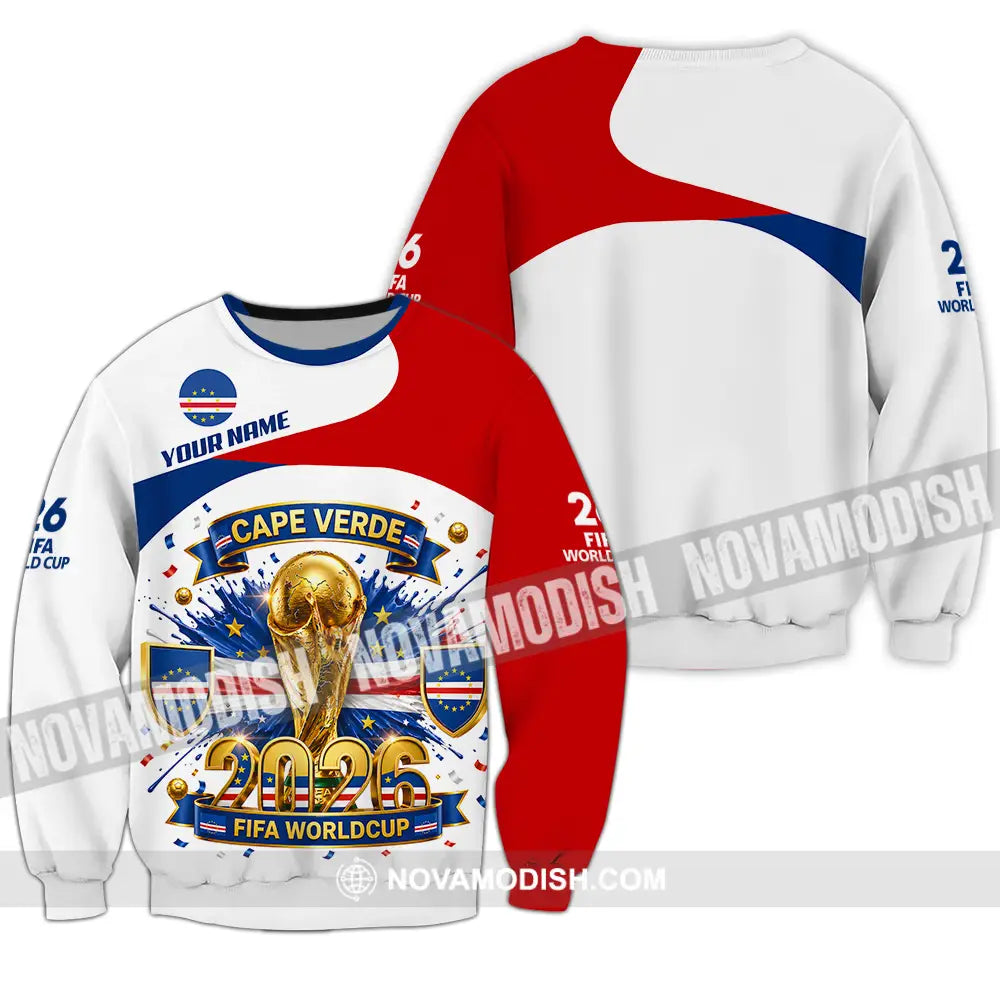 Unisex Shirt - Custom Cape Verde World Cup 2026 3D Shirt - Long Sleeve / S - T-shirt
