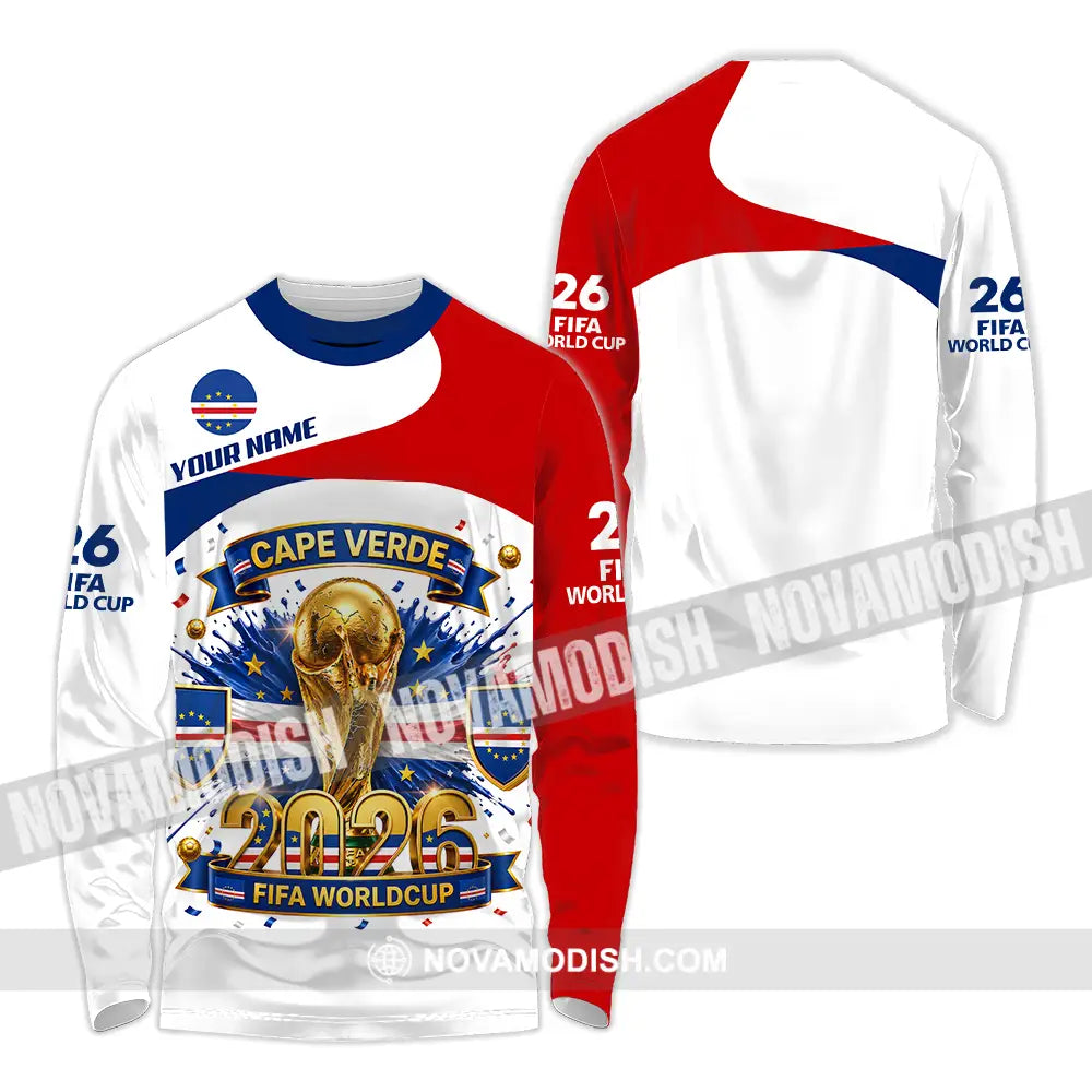 Unisex Shirt - Custom Cape Verde World Cup 2026 3D Shirt - Long Sleeve Shirt / S - T-shirt