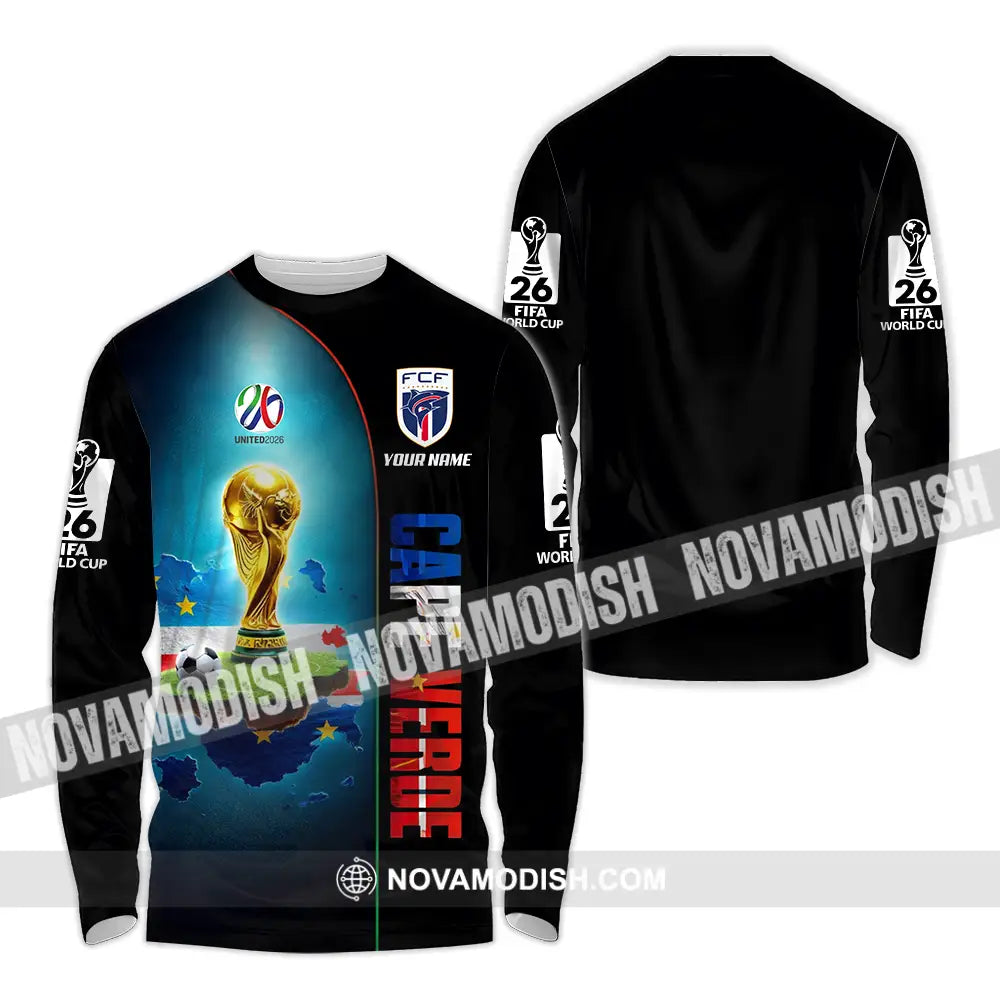Unisex Shirt - Custom Cape Verde World Cup 2026 3D Shirt - Long Sleeve Shirt / S - T-shirt