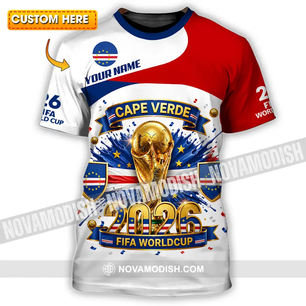 Unisex Shirt - Custom Cape Verde World Cup 2026 3D Shirt - T-shirt