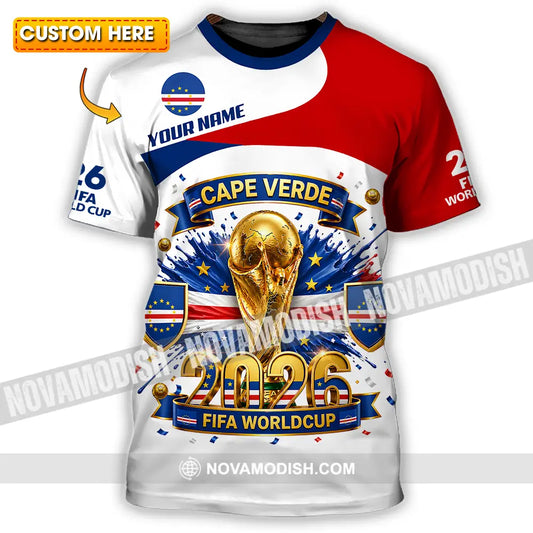 Unisex Shirt - Custom Cape Verde World Cup 2026 3D Shirt - T-shirt