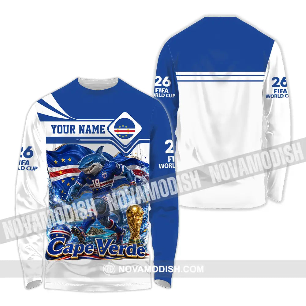 Unisex Shirt - Custom Cape Verde World Cup 2026 Shirt - Long Sleeve Shirt / S - T-shirt