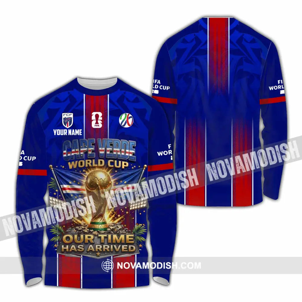 Unisex Shirt - Custom Cape Verde World Cup 2026 Shirt - Long Sleeve Shirt / S - T-shirt