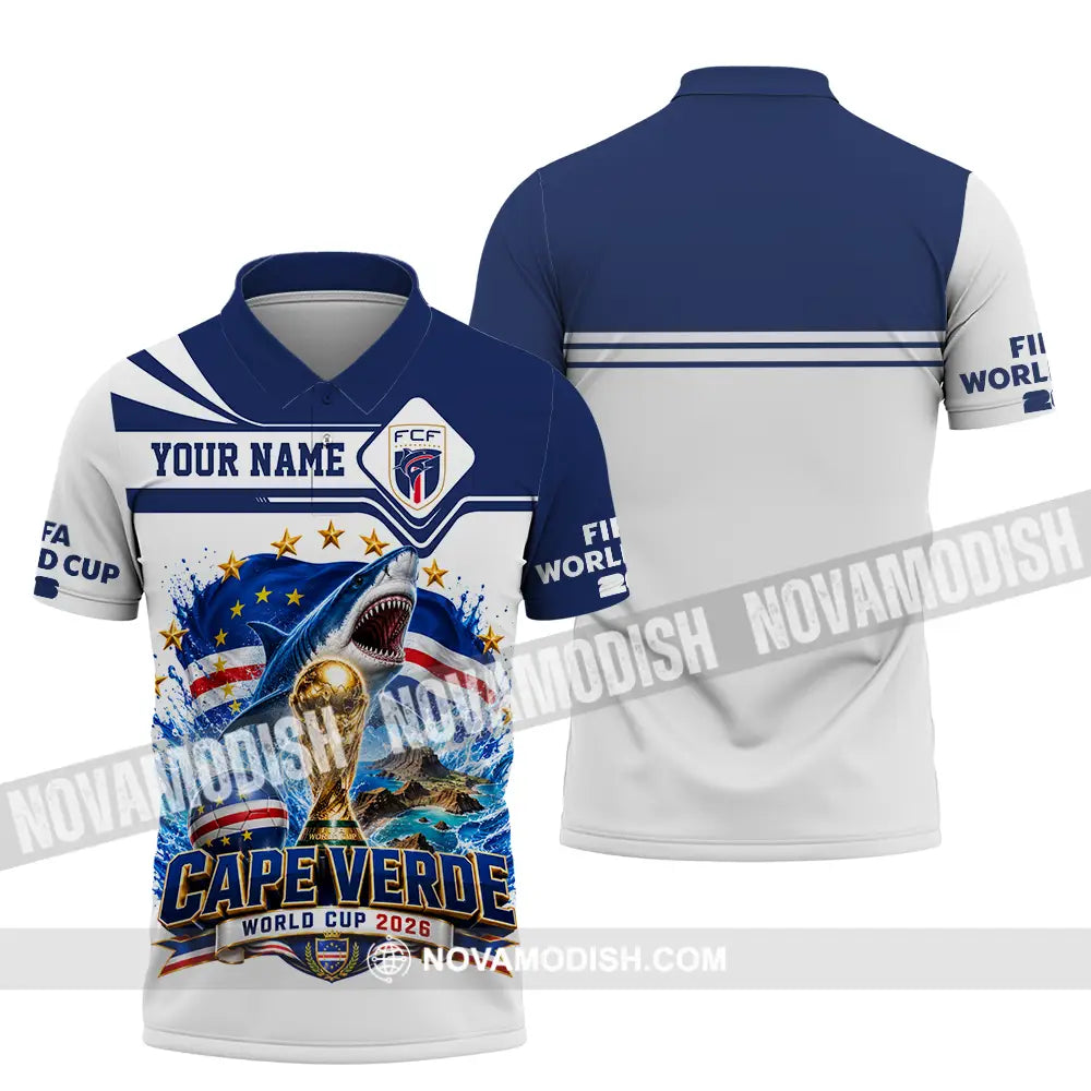 Unisex Shirt - Custom Cape Verde World Cup 2026 Shirt - Polo Shirt / S - T-shirt