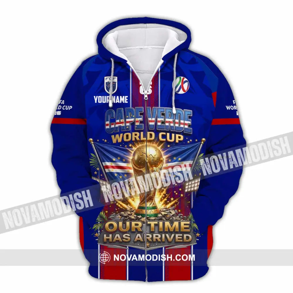 Unisex Shirt - Custom Cape Verde World Cup 2026 Shirt - Zipper Hoodie / S - T-shirt